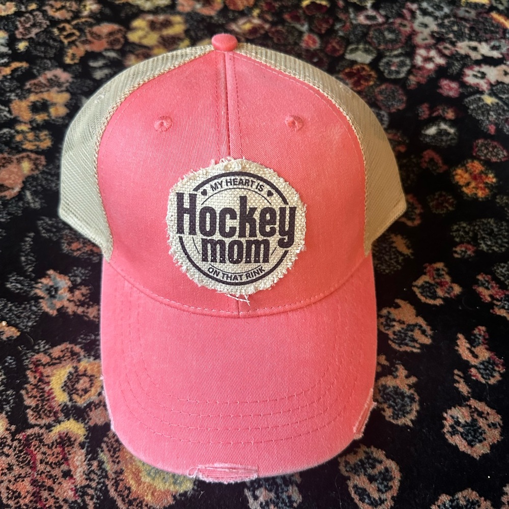 Hockey Mom Pink Trucker Hat